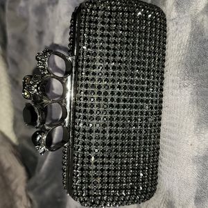 Skull clutch purse